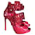 Jimmy Choo bottines Jing rouges Cuirs exotiques  ref.1053741