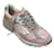 Golden Goose Deluxe Brand Pink / White Running Dad Mixed Media Sneakers Suede  ref.1053818