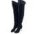 SAINT LAURENT  Boots T.eu 37.5 Suede Black  ref.1053977