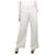 Autre Marque Pantalón ancho de lino color crema - talla UK 8 Crudo  ref.1054195