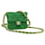 CHANEL Mini Matelasse Chain Pouch Shoulder Bag Satin Green Gold CC Auth 51271a Golden  ref.1054299
