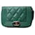 Chanel Boy coin purse Green Leather  ref.1054386