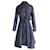 Miu Miu Belted Princess Coat in Navy Blue Cotton  ref.1054486
