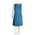 RED Valentino Mini-robe sans manches avec encolure florale en cuir en coton bleu  ref.1054628