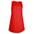 Robe trapèze sans manches Victoria Beckham en laine rouge  ref.1054647