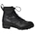 Jimmy Choo Cruz Textured Army Lace Up Boots in Black Leather  ref.1054654