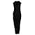 Autre Marque Vestido maxi drapeado sem mangas com decote simulado Rick Owens em algodão preto  ref.1054686