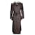 Fendi Gingham Trench Coat in Brown Virgin Wool  ref.1054687