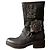 Strategia Mid-Biker-Stiefel Schwarz