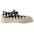 Baskets Mary Jane - Marni - Cuir - Noir/Lily White  ref.1054918