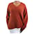 Autre Marque Rust brown cashmere-blend v-neck jumper - size XL  ref.1055475