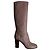 Botas altas de cuero Valentino Rockstud Beige - vista 14