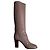 Botas altas de cuero Valentino Rockstud Beige - vista 18