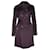Trench-coat à boutonnage doublé Burberry en cachemire violet Laine  ref.1056423