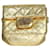 Chanel Gold 2008-2009 micro métallique 2.55 Sac de cheville réédition Cuir Doré  ref.1056486