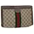 GUCCI GG Canvas Web Sherry Line Clutch Bag Beige Red Green 89 01 002 Auth ep1566  ref.1056817