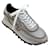Autre Marque Ghoud Silber / Braune Schwamm-Glitzer-Sneaker Leder  ref.1057020