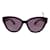Chanel Burgundy CC-Logo-Perlenverzierte Schmetterlings-Acetat-Sonnenbrille Bordeaux Kunststoff  ref.1057036