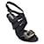 Autre Marque Baldinini Black / Gold Buckle Detail Caged Leather Sandals  ref.1057042