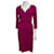 Diane Von Furstenberg DVF New Julian Two - Robe portefeuille en jersey fuchsia Elasthane Rayon Rose Violet  ref.1057049