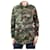 Saint Laurent Green camouflage belted military jacket - size S Cotton  ref.1057166