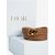 Dior marrone 30 Bracciale in pelle di vitello foderata Montaigne e metallo con finitura dorata - vista 3