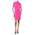 Saint Laurent Rosa ärmelloses Kleid mit Gürtel – Größe FR 34 Pink Acetat  ref.1057200