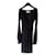 Yves Saint Laurent SAINT LAURENT BLACK SILK CREPE DRESS.  ref.1057226