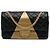 Pelle di agnello goffrata coccodrillo nera media Chanel 2.55 Borsa con patta foderata ristampa Nero D'oro