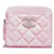 Chanel Pink Caviar CC Crystal Woven Square Zip Around Card Holder Leather  ref.1057371