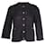 Timeless Cardigan Chanel com botão frontal em algodão preto  ref.1057580