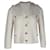 Cardigan à volants boutonné sur le devant Chanel en coton crème Blanc Écru  ref.1057581