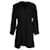 Sandro Paris Milene Plissee-Crêpe-Minikleid aus schwarzer Viskose Zellulosefaser  ref.1057628