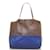 Céline Celine Bicolor Horizontal Cabas Tote Leather Tote Bag in Good condition Brown  ref.1057657