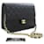 CHANEL Small Chain Shoulder Bag Clutch Black Quilted Flap Lambskin Leather  ref.1057972