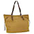 PRADA Tote Bag Nylon Leather Beige Yellow Auth ki3391  ref.1058016