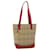 BURBERRY Nova Check Tote Bag Canvas Leather Red Beige black Auth bs8128 Cloth  ref.1058019