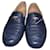 Chanel Flats Blue Leather  ref.1058222