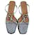 Hermès Sandals Blue Leather  ref.1058612