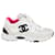 Chanel CC Low-Top-Sneaker aus weißem Leder  ref.1058658