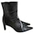 Chanel botas de tornozelo Preto Couro  ref.1058843