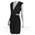 Diane Von Furstenberg Vestido DvF Evangeline con fajín dorado y forro de seda Negro Rayo  ref.1059105