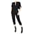 Norma Kamali Combinaison élastique noire à manches courtes - taille XS Polyester  ref.1059415