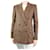 Etro Brown double-breasted wool blazer - size IT 42  ref.1059434