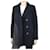 Chanel Manteau en laine noir boutonné détail bijoux - taille FR 40  ref.1059436