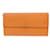 Louis Vuitton Porte Monnaie Credit Orange Leather  ref.1059589