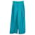 Bottega Veneta Pleated Wide-Leg Trousers in Turquoise Cotton  ref.1059741