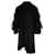 Comme Des Garcons Asymmetrischer Mantel mit Schleifenärmeln aus schwarzer Baumwolle  ref.1059742