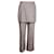 Calça Dries Van Noten Pinella Check com painel drapeado de perna reta em lã marrom  ref.1059743