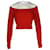 Suéter recortado de malha Alexander Wang em caxemira vermelha Vermelho Casimira Lã  ref.1059745